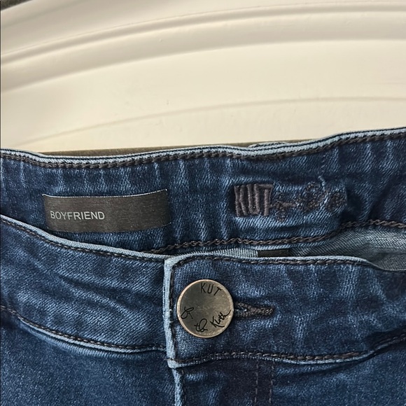 Kut from the Kloth Blue Ankle Cropped Boyfriend Denim - Picture 2 of 8